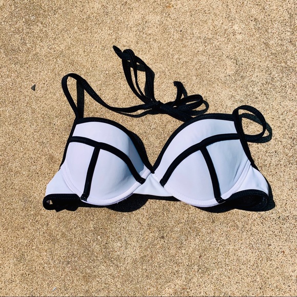 Black & White Bikini Top xhiliration S - Picture 4 of 9